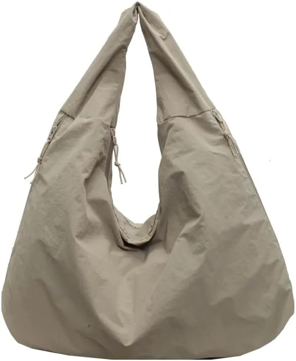 Solid Hobo Shoulder Bag Large Tote Bags For Women Soft Slouchy Handbag Trendy Purse Work Travel