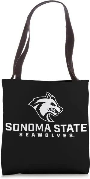 Sonoma State University Seawolves Stacked Seawolf Logo Tote Bag
