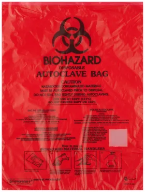 SP Bel-Art 131660001 Bench-Top Biohazard Bags; 0.018mm Thick, 0.43 Gallon Capacity, Red Polyethylene (Pack of 1000) (F13166-0001)