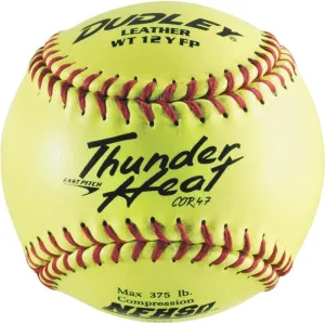 Spalding Dudley 12" Yellow NFHS .47 Cor Fastpitch Softball (Dozen) Dozen