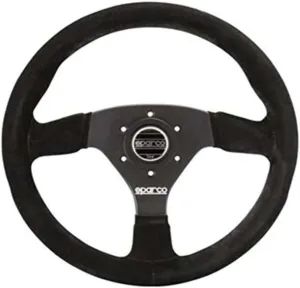 Sparco 015R383PSN Suede Steering Wheel, Black