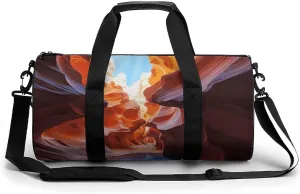 Sport Gym Duffle Travel Bag for Women Men Overnight Weekender Bag with Shoe Compartment,Wet Pocket Antelope Canyon