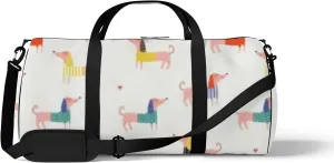 Sports Gym Bag for Women and Men Waterproof Childish Pattern Colorful Duffel Bag Lightweight Carryon Traveling Boarding Gripsack
