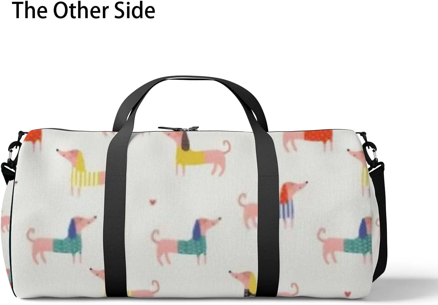 Sports Gym Bag for Women and Men Waterproof Childish Pattern Colorful Duffel Bag Lightweight Carryon Traveling Boarding Gripsack