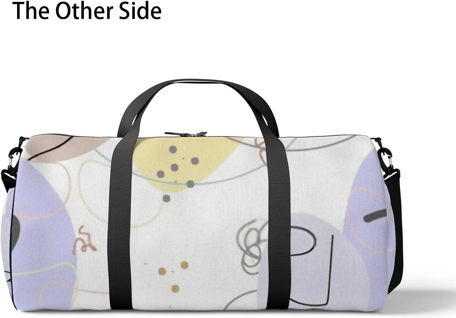 Sports Gym Bag for Women and Men Waterproof Face Line Pattern Abstract Drawing Pattern Duffel Bag Lightweight Carryon Traveling Boarding Gripsack