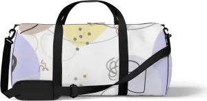 Sports Gym Bag for Women and Men Waterproof Face Line Pattern Abstract Drawing Pattern Duffel Bag Lightweight Carryon Traveling Boarding Gripsack