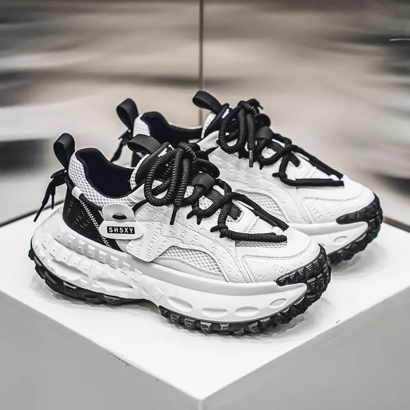 Spring Leisure Fashion Casual Shoes Thick Sole Tire Pattern, Street Trend