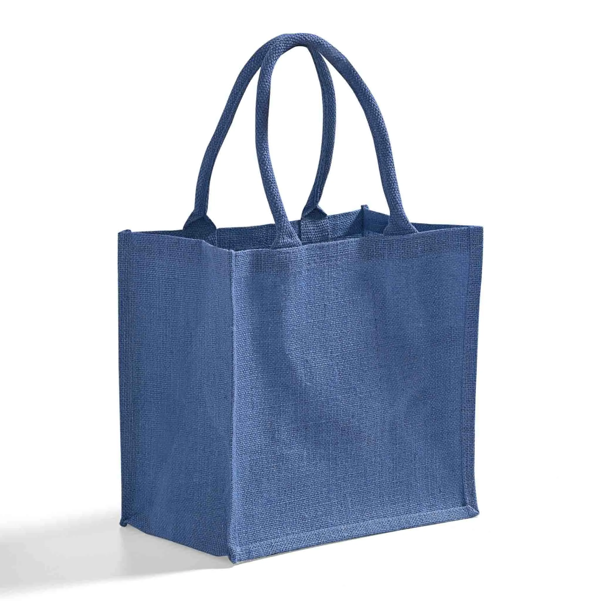 Square Burlap Bags - Wholesale Jute Tote Bags W/ Deep Gusset - TJ888
