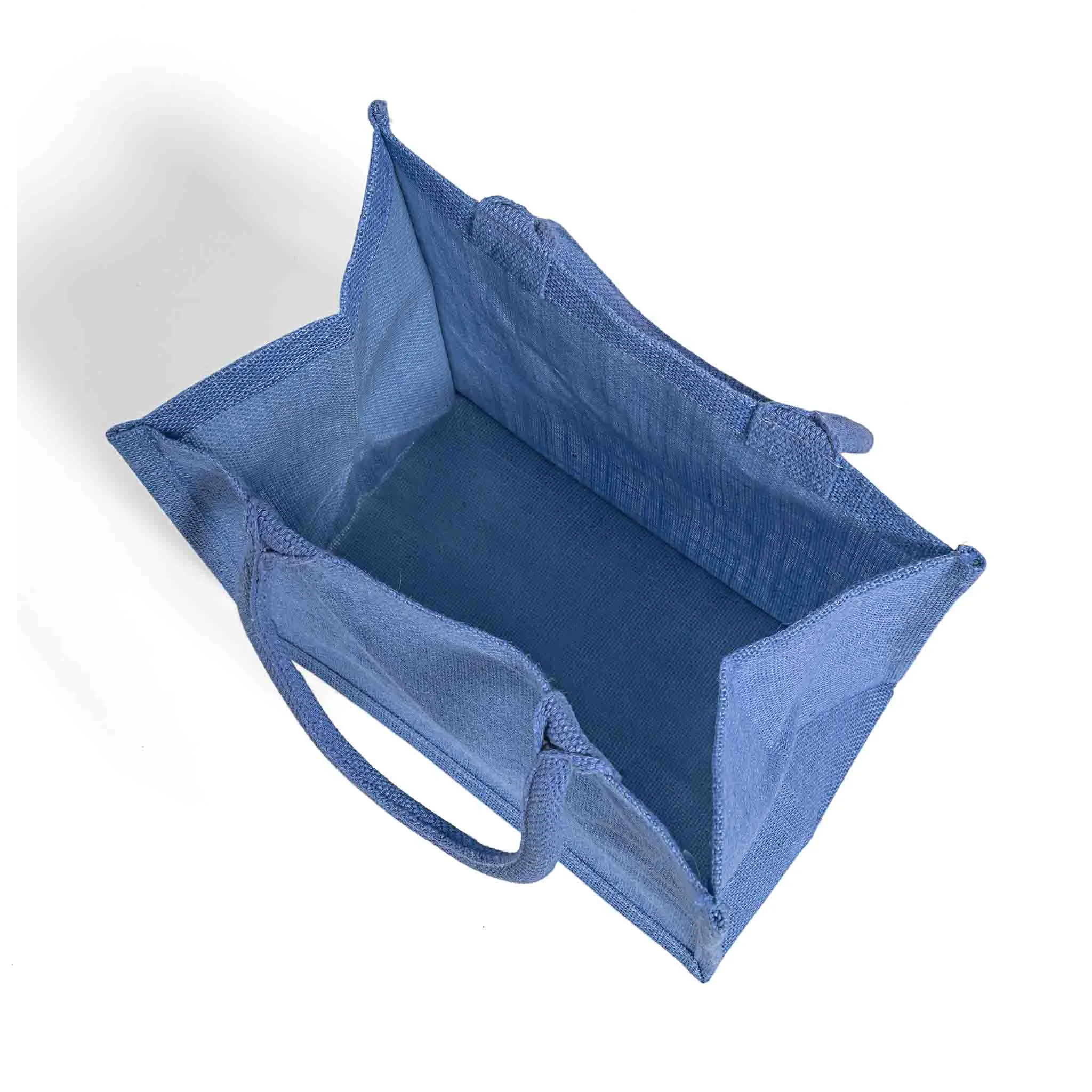 Square Burlap Bags - Wholesale Jute Tote Bags W/ Deep Gusset - TJ888
