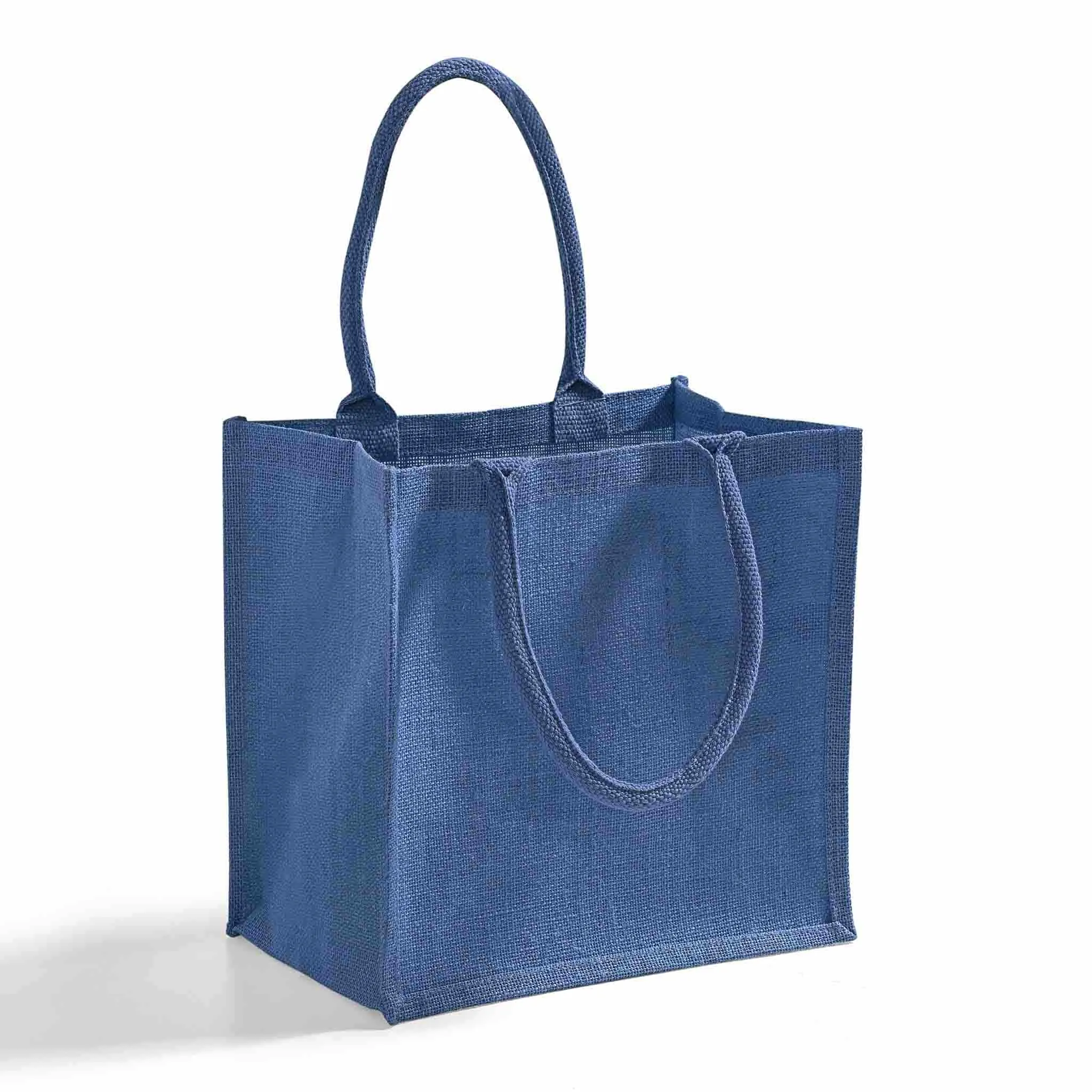Square Burlap Bags - Wholesale Jute Tote Bags W/ Deep Gusset - TJ888