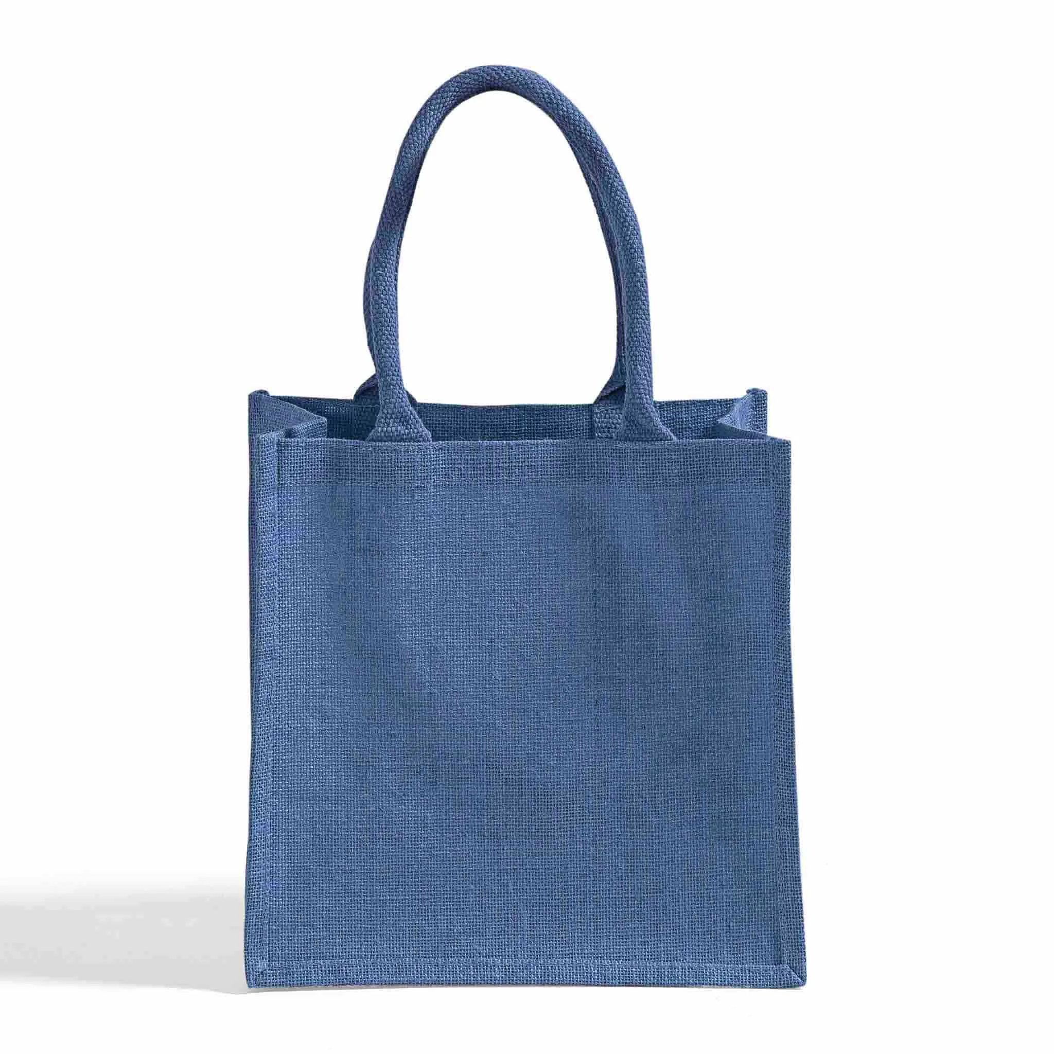 Square Burlap Bags - Wholesale Jute Tote Bags W/ Deep Gusset - TJ888