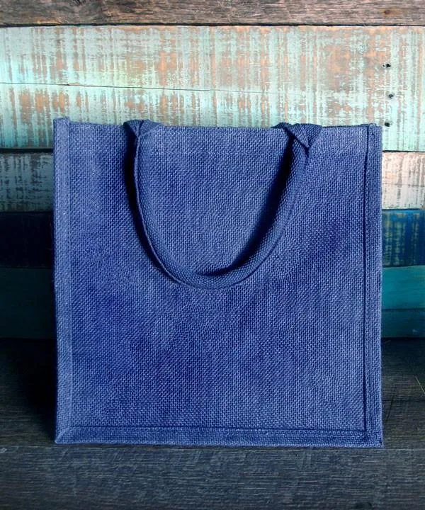 Square Burlap Bags - Wholesale Jute Tote Bags W/ Deep Gusset - TJ888