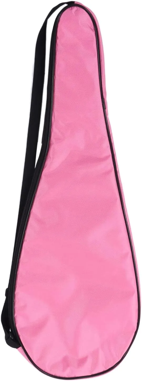 Squash Racquet Cover Bag, Lightweight Padded Racket Carrying Bag with Adjustable Shoulder Strap,Racquet Tennis Bag for Tennis Players (Pink)