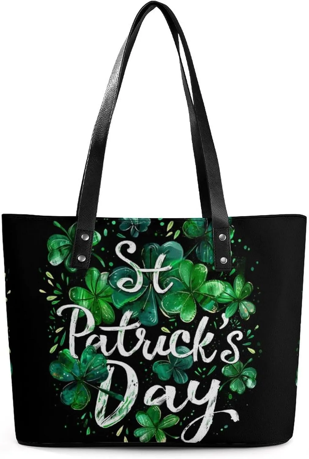 St. Patrick's Day Women's Tote Shoulder Bag Handbag Top Handle Leather 29 * 34 * 14cm