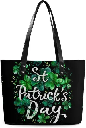 St. Patrick's Day Women's Tote Shoulder Bag Handbag Top Handle Leather 29 * 34 * 14cm