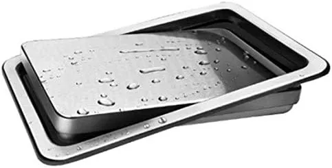 Stainless Steel Garbage Flap Lid Trash Bin Cover Built-in Balance Swing Flap Garbage Lid for Kitchen Counter Top B