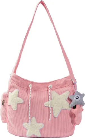 Star Tote Hobo Bag Women Aesthetic Messenger Cute Bag Handbag Large Capacity Tote Shoulder Bag Casual Crossbody