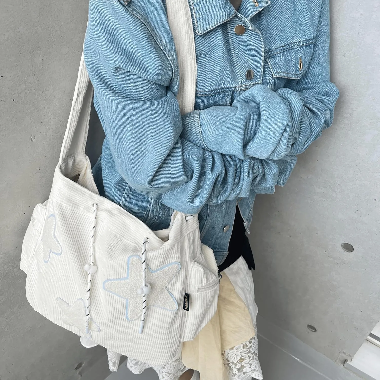 Star Tote Hobo Bag Women Aesthetic Messenger Cute Bag Handbag Large Capacity Tote Shoulder Bag Casual Crossbody