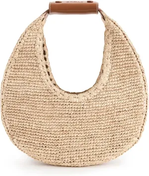 STAUD Women's Moon Raffia Tote Bag