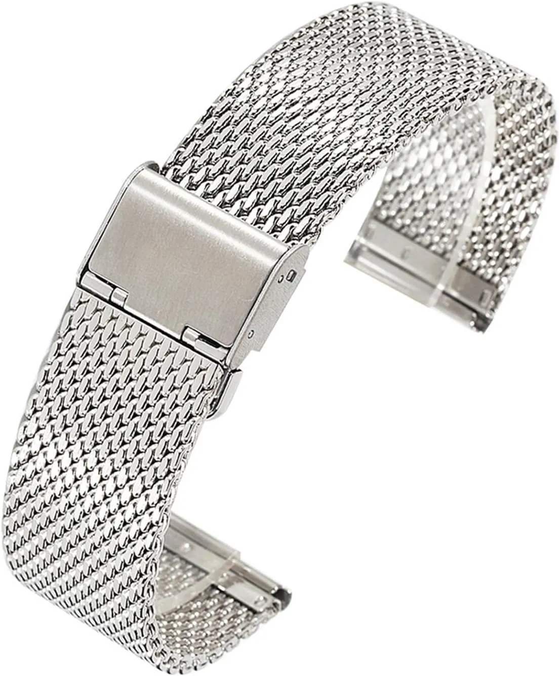 Steel Stainless Steel Strap 18mm 20mm 22mm 24mm 1.0 Thick Wire Mesh Strap Adjustable Length Watch Accessories Watchbands