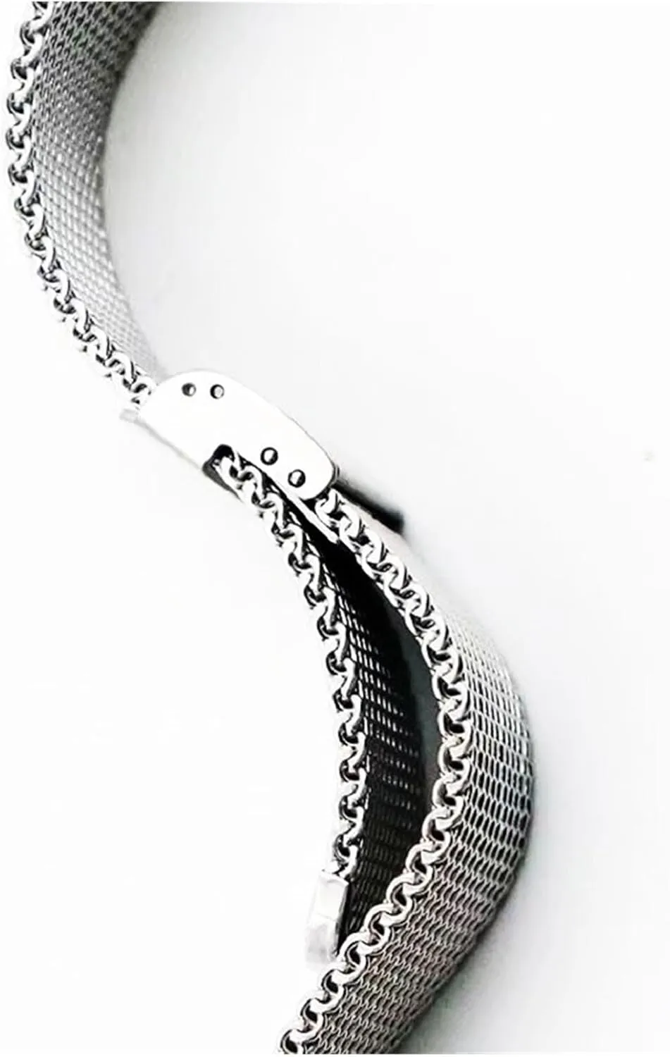 Steel Stainless Steel Strap 18mm 20mm 22mm 24mm 1.0 Thick Wire Mesh Strap Adjustable Length Watch Accessories Watchbands
