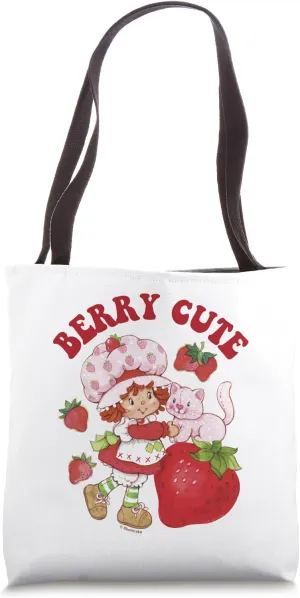 Strawberry Shortcake Berry Cute Vintage Kitten Arch Logo Tote Bag