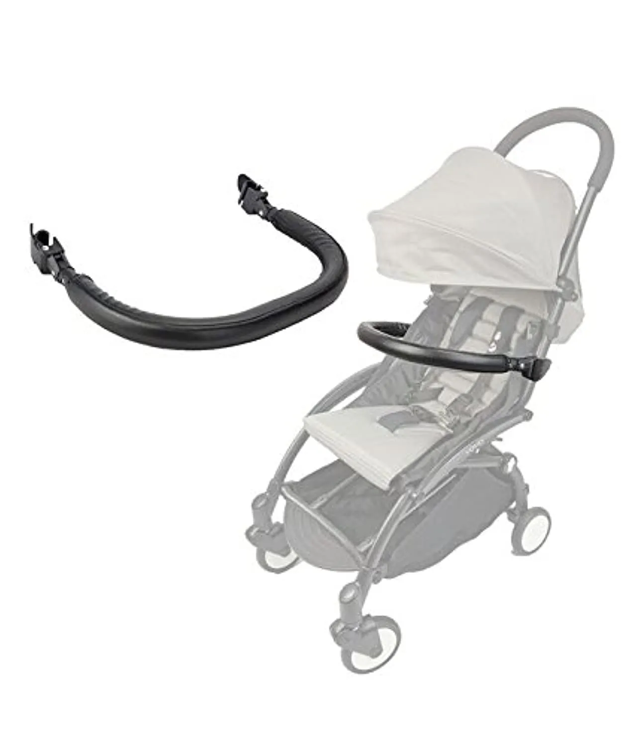 Stroller Bar for Babyzen YoYo and Yoyo  - Armrest, Handle, Bumper and Crossbar - PU Leather - by Neutral