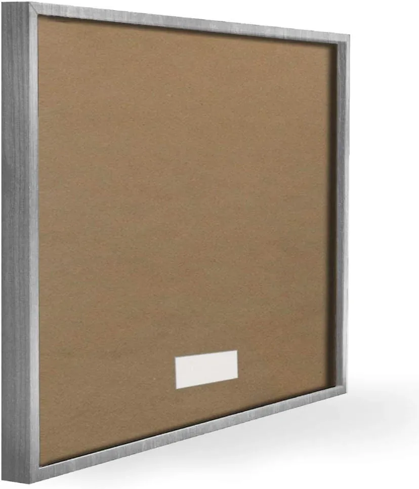 Stupell Industries Glam Shimmer Lip Pucker Kiss Minimal Cool Tones, Designed by Amanda Greenwood Gray Framed Wall Art, 16 x 20, Blue