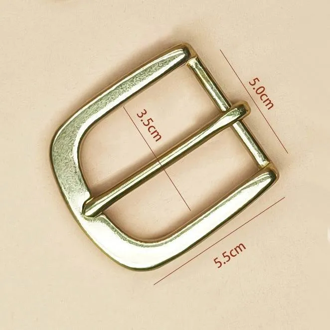 Sturdy Single Prong Belt Solid Brass Buckle for Men-1.38"