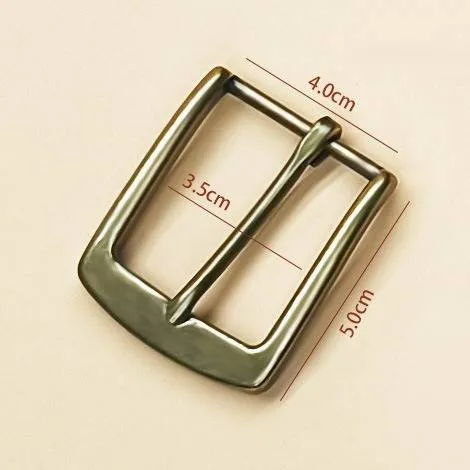 Sturdy Single Prong Belt Solid Brass Buckle for Men-1.38"
