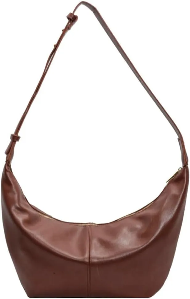 Stylish Crescent Bag for Women PU Leather Satchel Purse Causal Slouchy Bag College Office Shoulder Bag with Adjustable Strap