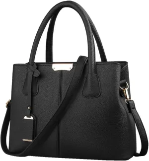 Stylish Women Pu Leather Vertical Utility Top Handle Handbag Satchel Tote Purse Bag