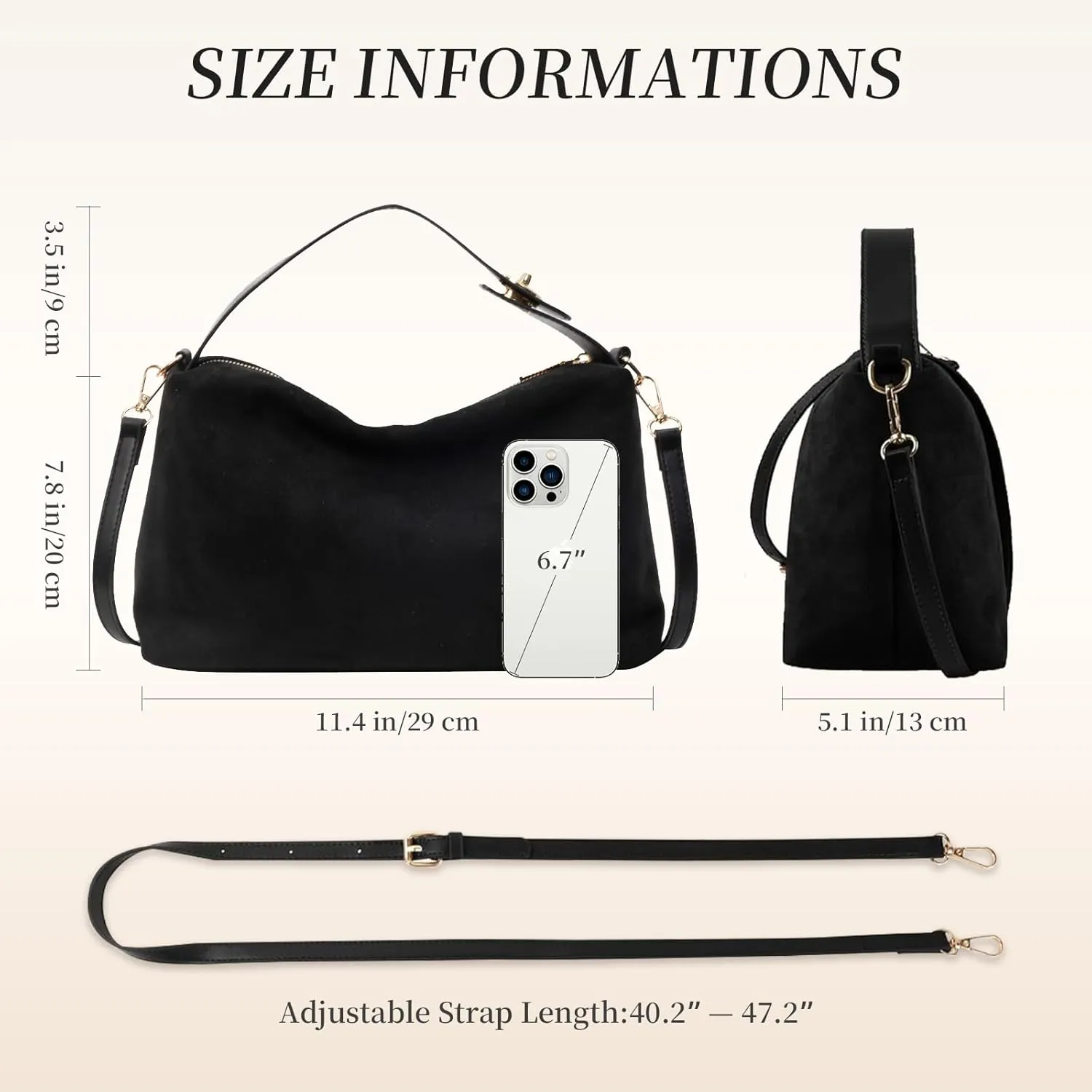 Suede Bags for Women Brown Suede Purses Suede Tote Handbag Slouchy Shoulder Bag Retro Crossbody Hobo Bag 2025