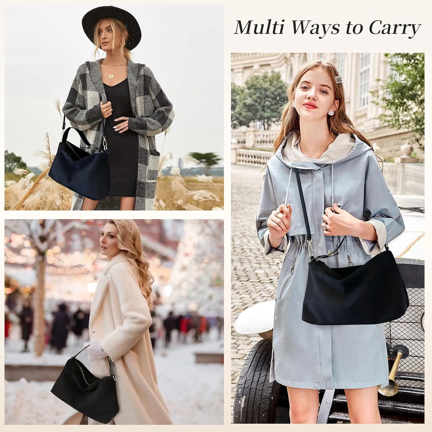 Suede Bags for Women Brown Suede Purses Suede Tote Handbag Slouchy Shoulder Bag Retro Crossbody Hobo Bag 2025