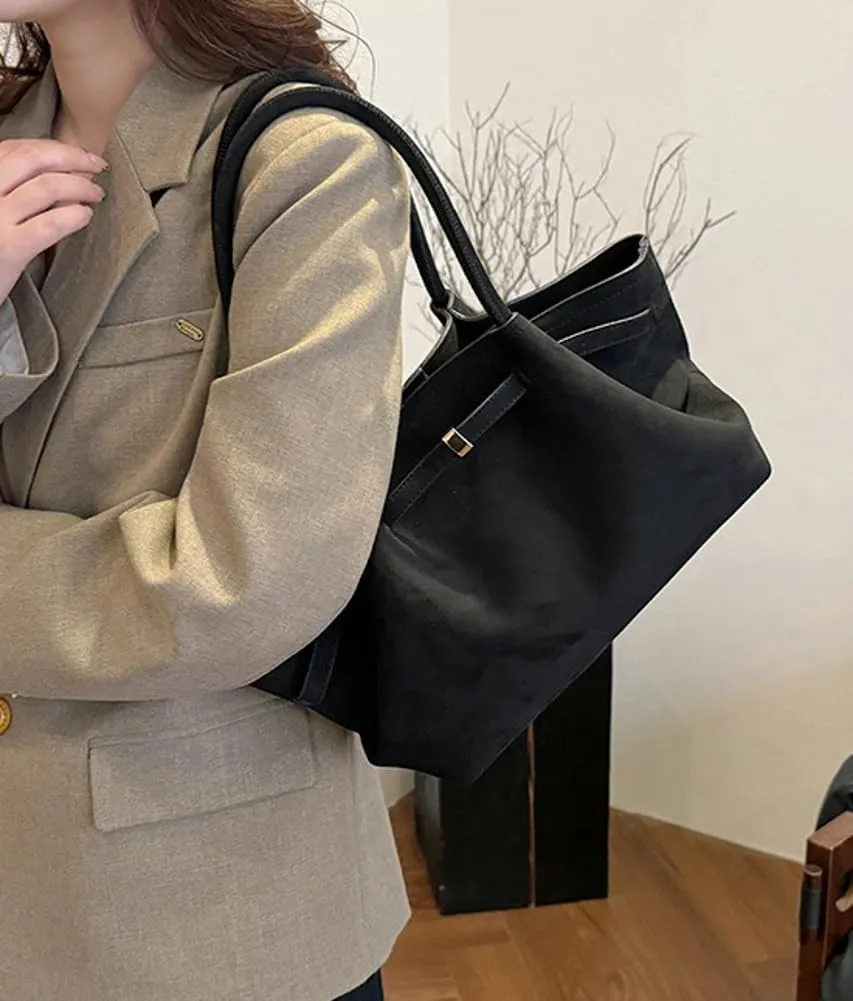 Suede Hobo Bags for Women Slouchy Suede Tote Top-handle Bag Vintage College Bag Satchels Fall Winter 2024