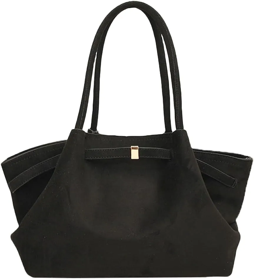 Suede Hobo Bags for Women Slouchy Suede Tote Top-handle Bag Vintage College Bag Satchels Fall Winter 2024