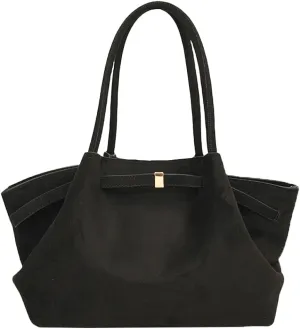 Suede Hobo Bags for Women Slouchy Suede Tote Top-handle Bag Vintage College Bag Satchels Fall Winter 2024