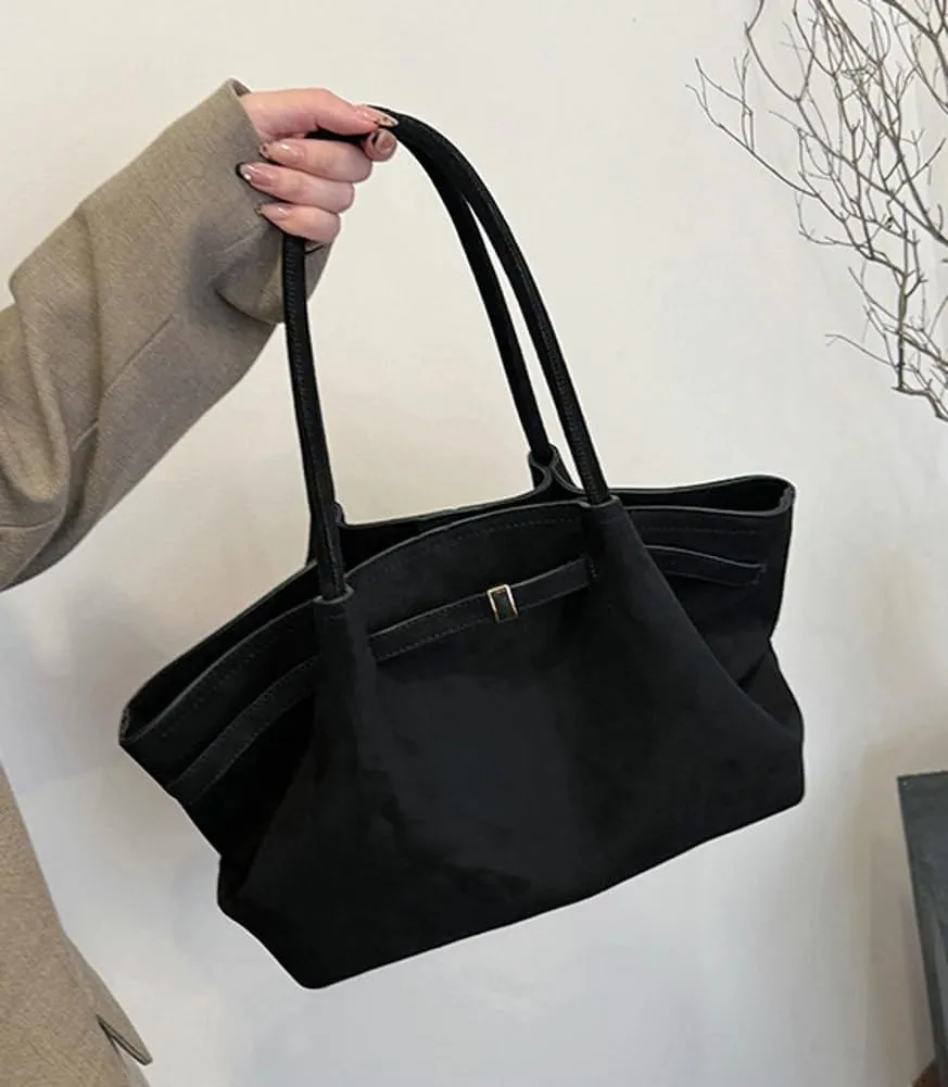 Suede Hobo Bags for Women Slouchy Suede Tote Top-handle Bag Vintage College Bag Satchels Fall Winter 2024