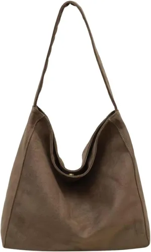 Suede Hobo Bags for Women - Vintage Tote & Retro Shoulder Bags - Everything Handbag & Carryall Travel Bag