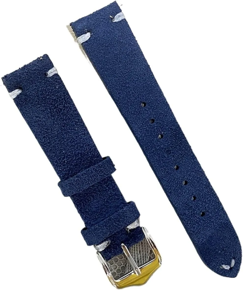 Suede Leather Vintage Watch Straps Quick Release Watchbands Replacement Compatible with Men Women Watch Accessories