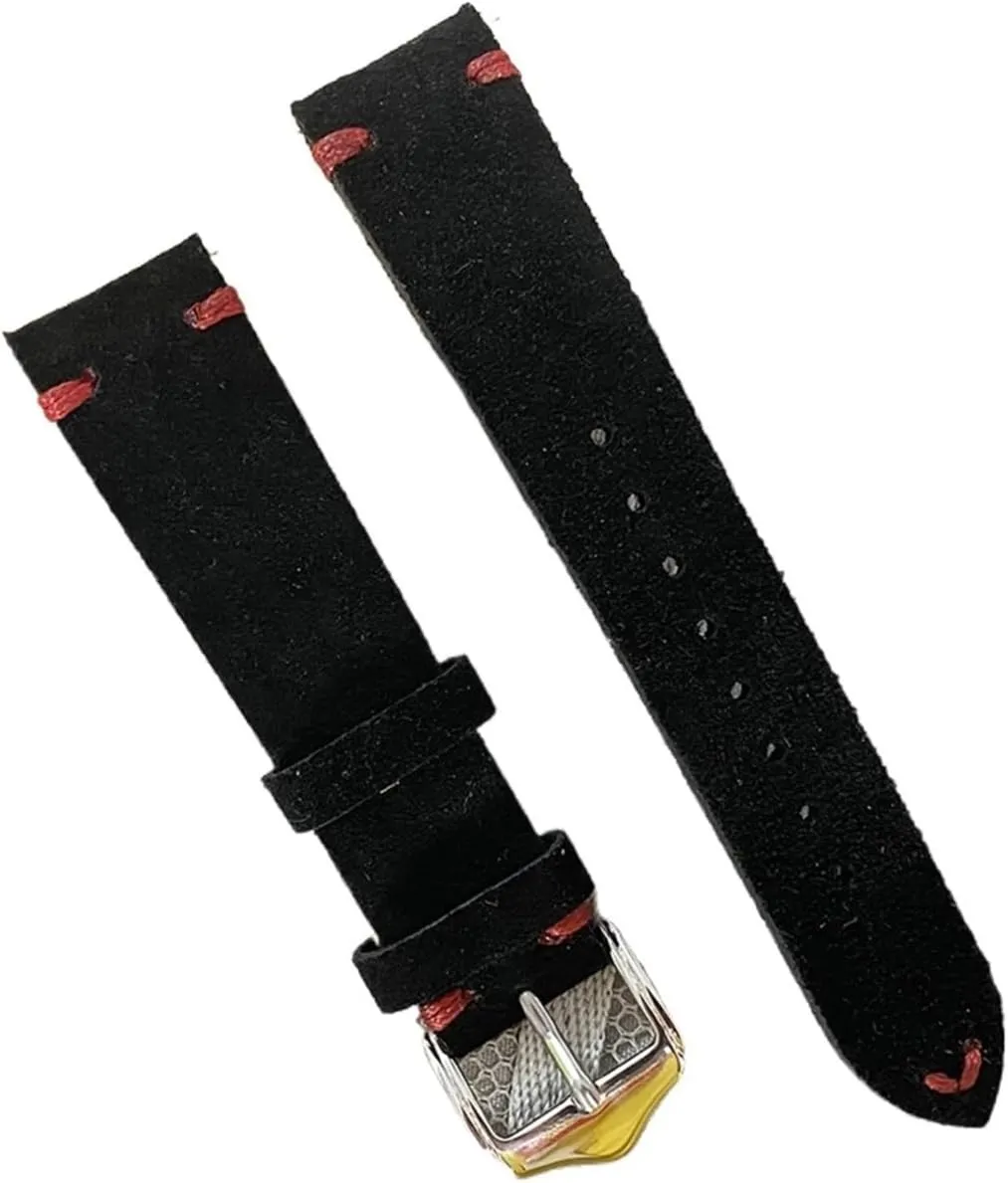 Suede Leather Vintage Watch Straps Quick Release Watchbands Replacement Compatible with Men Women Watch Accessories