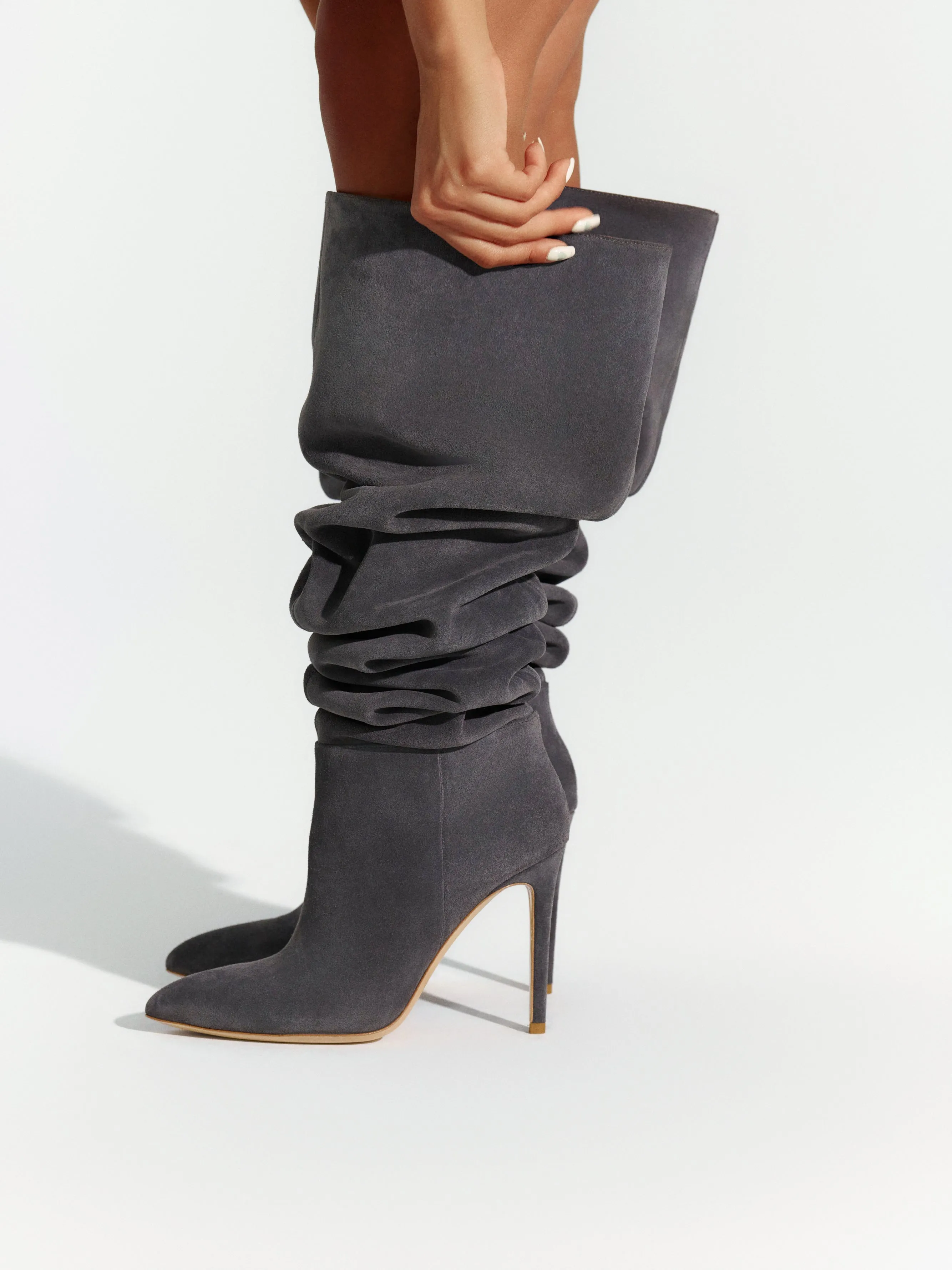 Suede Thigh High Boot