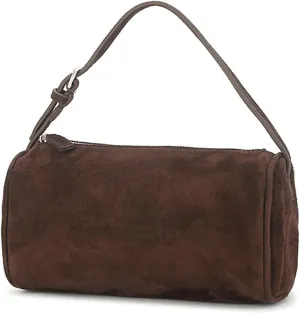 Suede Tote Bag for Women Leather Retro Purses Crossbody Shoulder Bag Trendy Top Handle Tote Handbag Satchel 90S Bag Purse