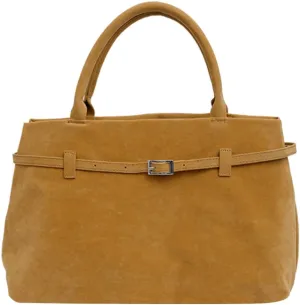Suede Tote Bag for Women Slouchy Work Tote Bag Faux Suede Top Handle Bag Retro Brown Suede Handbag Purse