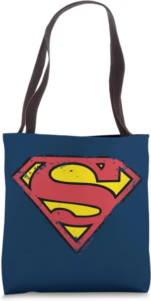 Superman Distressed Shield Logo Tote Bag