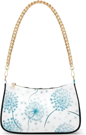 susiyo Shoulder Bag for Women Beautiful Flowers Dandelion Small Shoulder Purse Bags Cute Hobo Tote Handbag Mini Clutch Purse