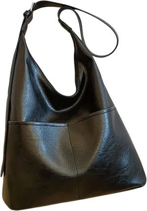 SweatyRocks Women's Leather Shoulder Bag Top Handle Work Shopping Handbags with Zipper