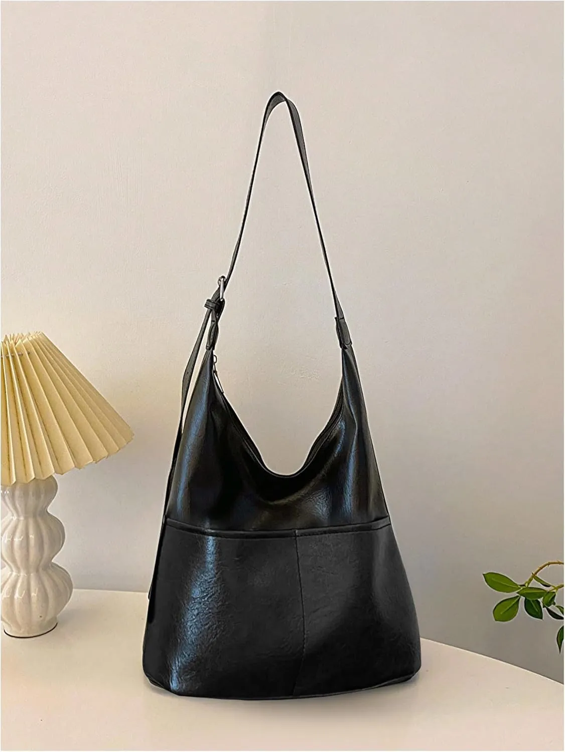 SweatyRocks Women's Leather Shoulder Bag Top Handle Work Shopping Handbags with Zipper