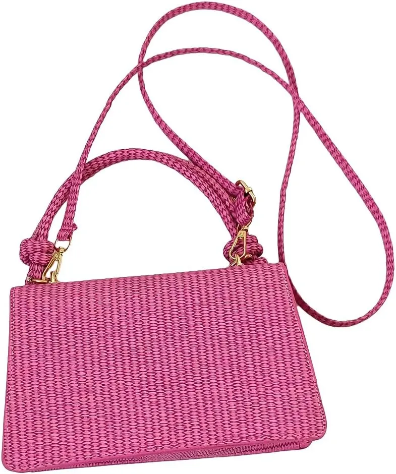 SweatyRocks Women's Tote Handbag Small Textured Knot Strap Crossbody Purse