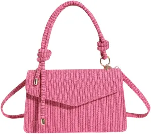 SweatyRocks Women's Tote Handbag Small Textured Knot Strap Crossbody Purse
